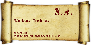 Márkus András névjegykártya