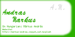 andras markus business card