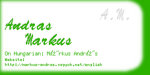 andras markus business card